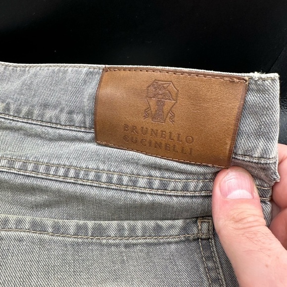 Brunello Cucinelli Light Grey Slim Denim EU52 - Picture 2 of 10
